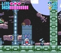 une photo d'Ã©cran de Tiny Toon Adventures - Buster Busts Loose sur Nintendo Super Nes